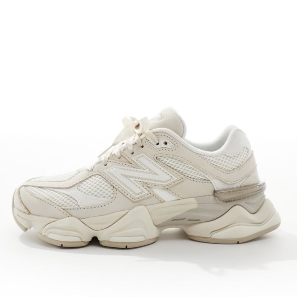 New Balance 9060 sneakers with ribbon laces in beige - Exclusive to ASOS